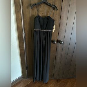 Size small Gianni Bini strapless long dress with beaded detail at waist.